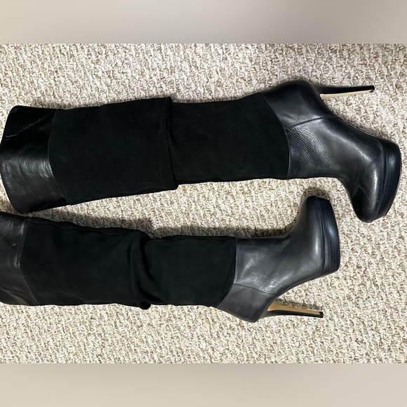 INC international Zenya Leather & Suede Platform Stiletto Boot size 8 - Picture 7 of 8